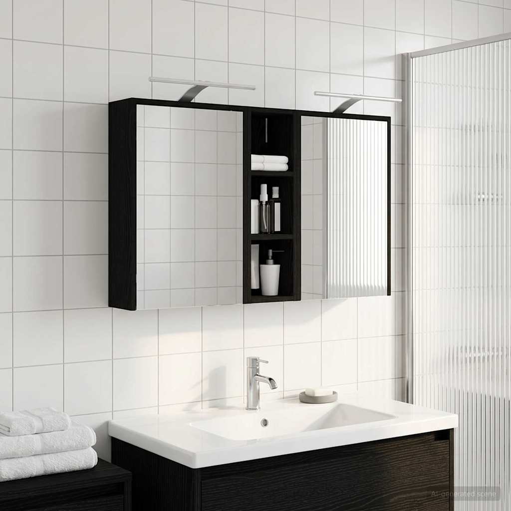 Set ormarića za kupaonicu 3 pcs 106 x 16 x 62,5 cm