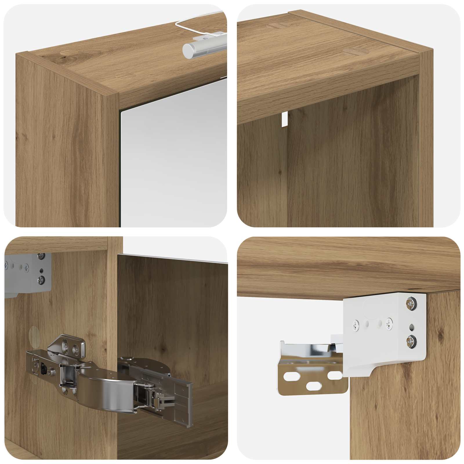 Set ormarića za kupaonicu 3 pcs 106 x 16 x 62,5 cm