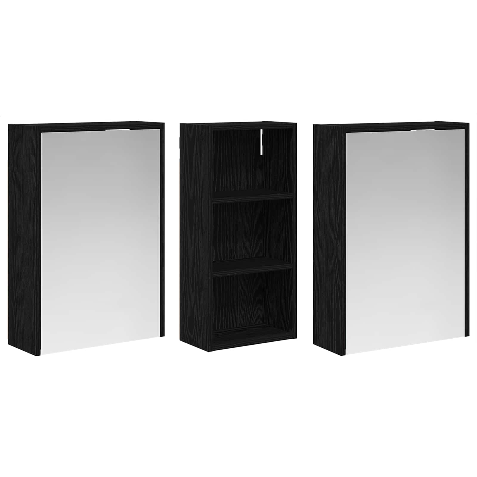 Set ormarića za kupaonicu 3 pcs 116 x 16 x 62,5 cm