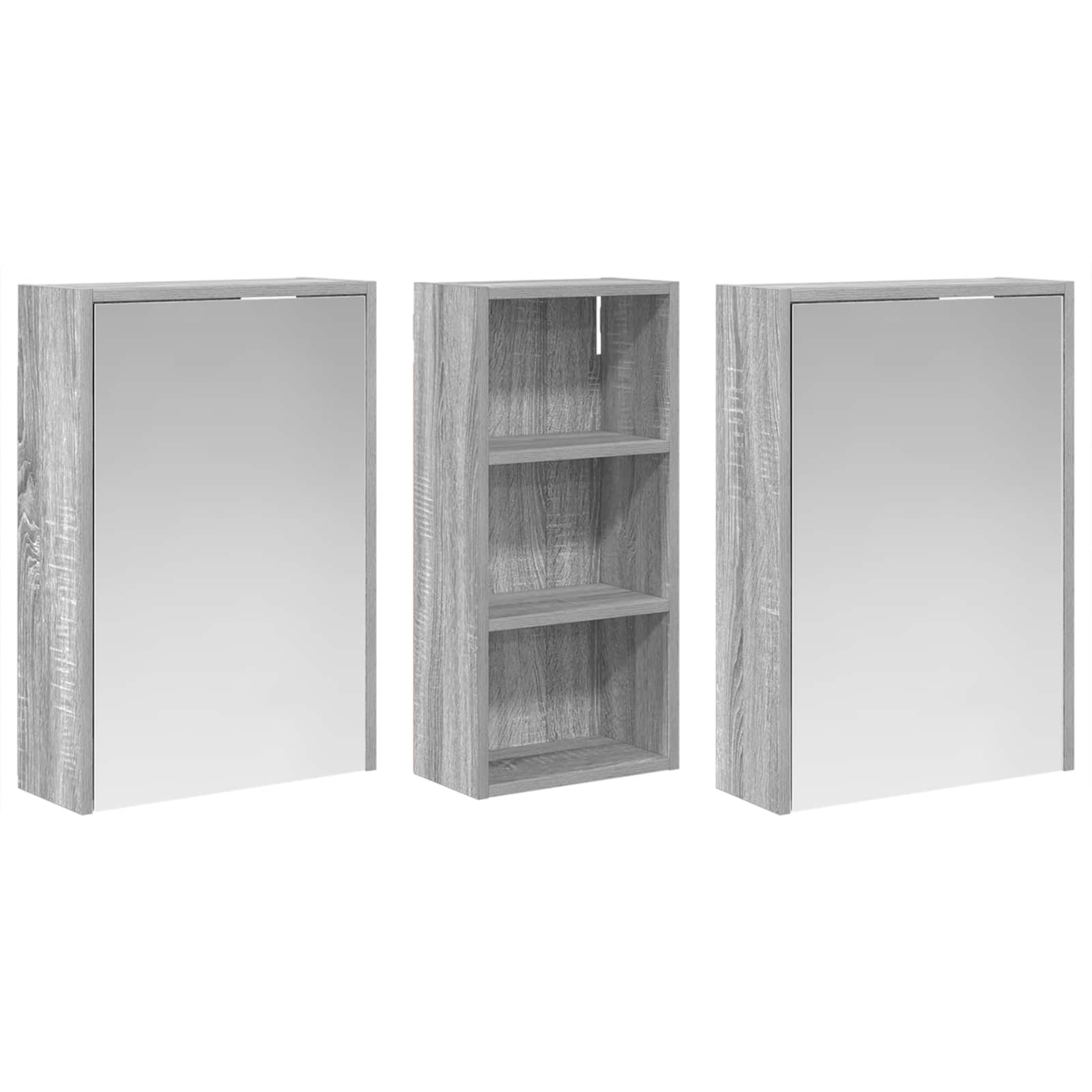 Set ormarića za kupaonicu 3 pcs 116 x 16 x 62,5 cm