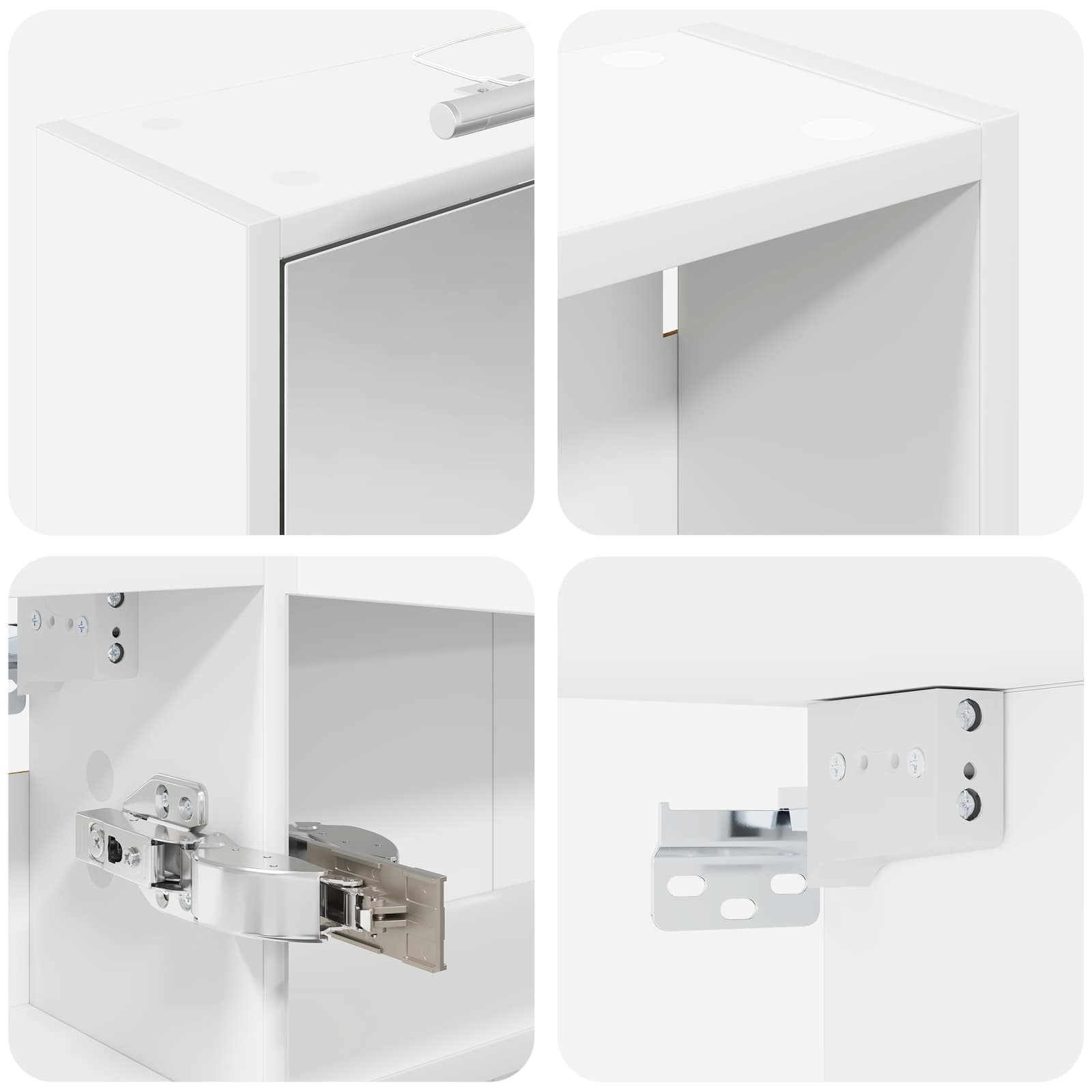 Set ormarića za kupaonicu s policom 3 pcs 126 x 16 x 62.5 cm