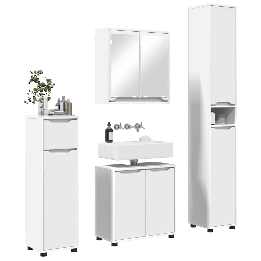 Set namještaja za kupaonicu 4 pcs Bijelo Konstruirano drvo