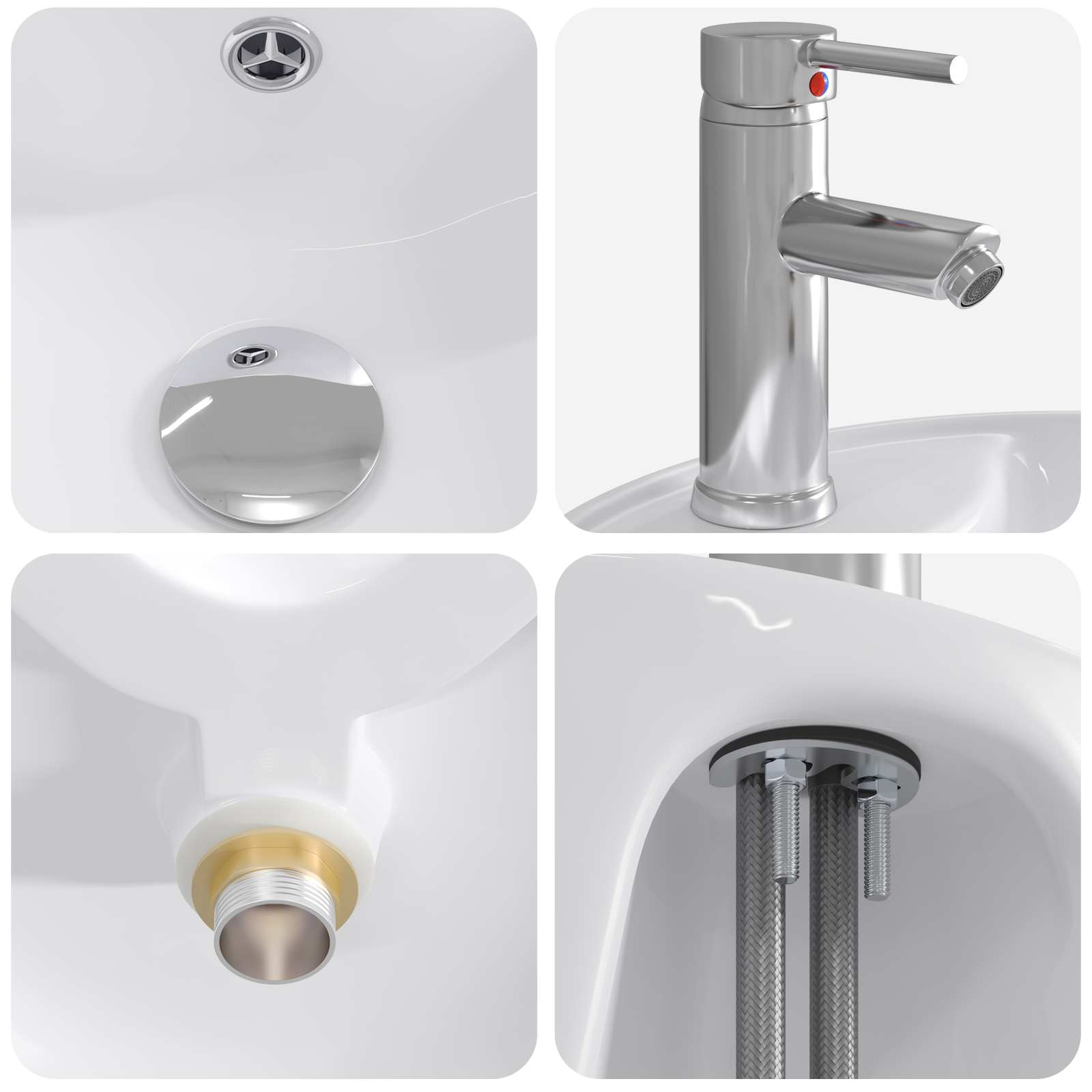 Set namještaja za kupaonicu 2 pcs Siva Sonoma Konstruirano drvo