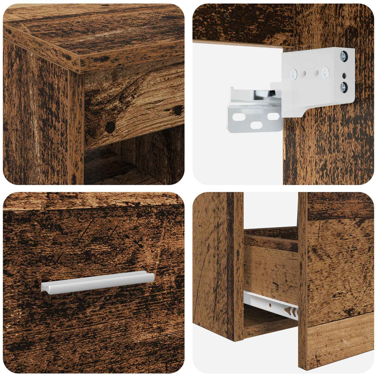 Set namještaja za kupaonicu 2 kom. Staro drvo Konstruirano drvo Smeđa 49,5 x 44,5 x 80 cm