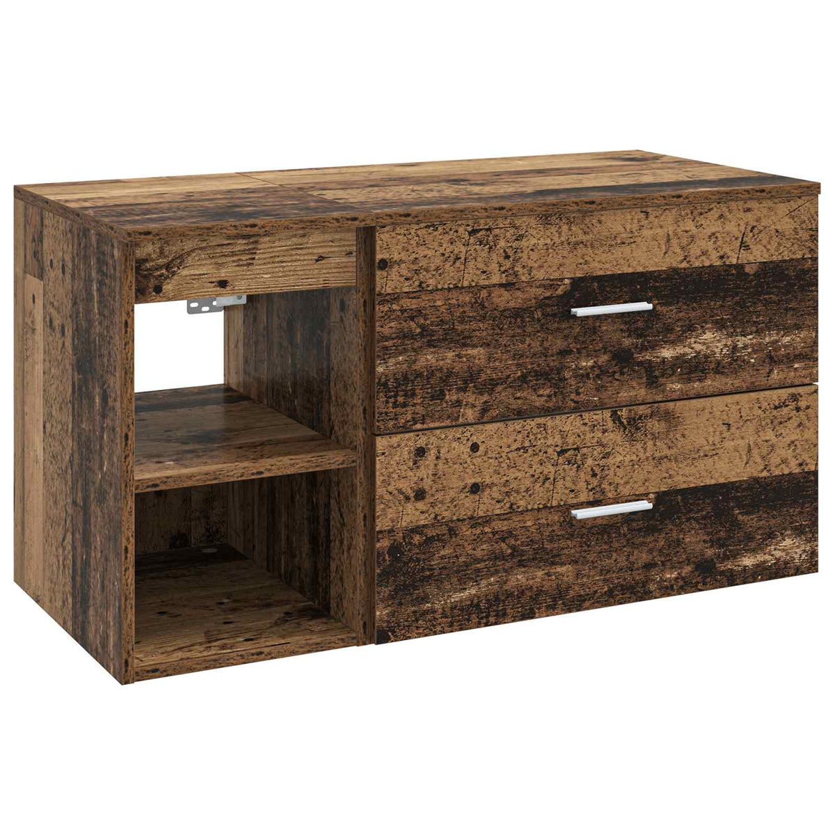Set namještaja za kupaonicu 2 kom. Staro drvo Konstruirano drvo Smeđa 62,5 x 44,5 x 50 cm