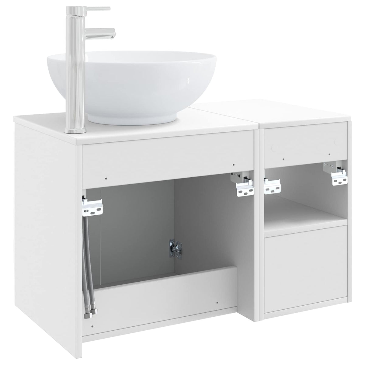 Set namještaja za kupaonicu 2 kom. Bijela visokog sjaja 49,5 x 44,5 x 80 cm