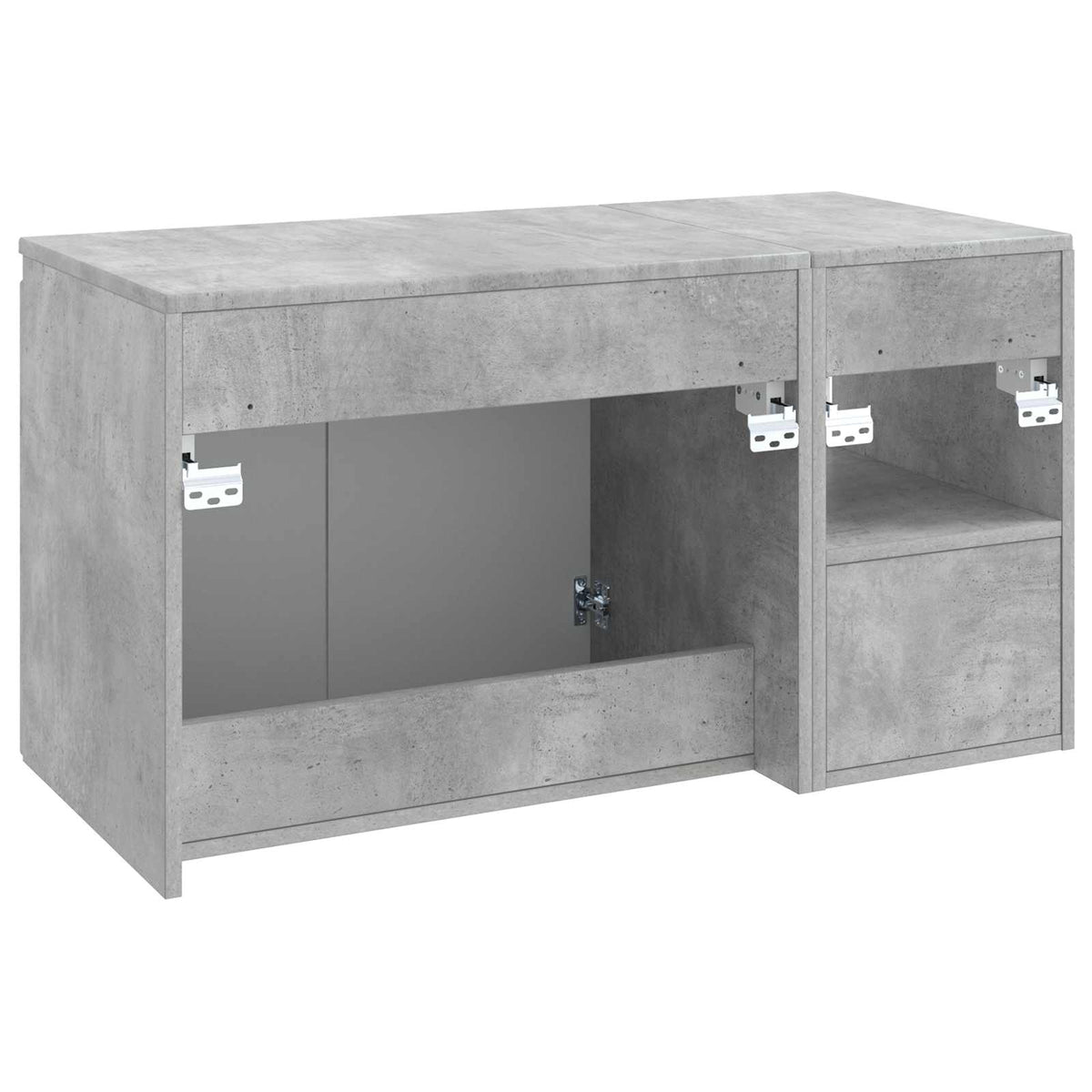Set namještaja za kupaonicu 2 kom. Betonska siva 62,5 x 44,5 x 50 cm