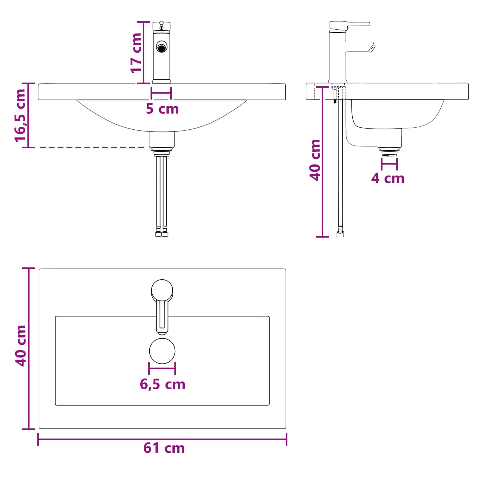 Set namještaja za kupaonicu Siva Sonoma 56 x 37,5 x 81 cm
