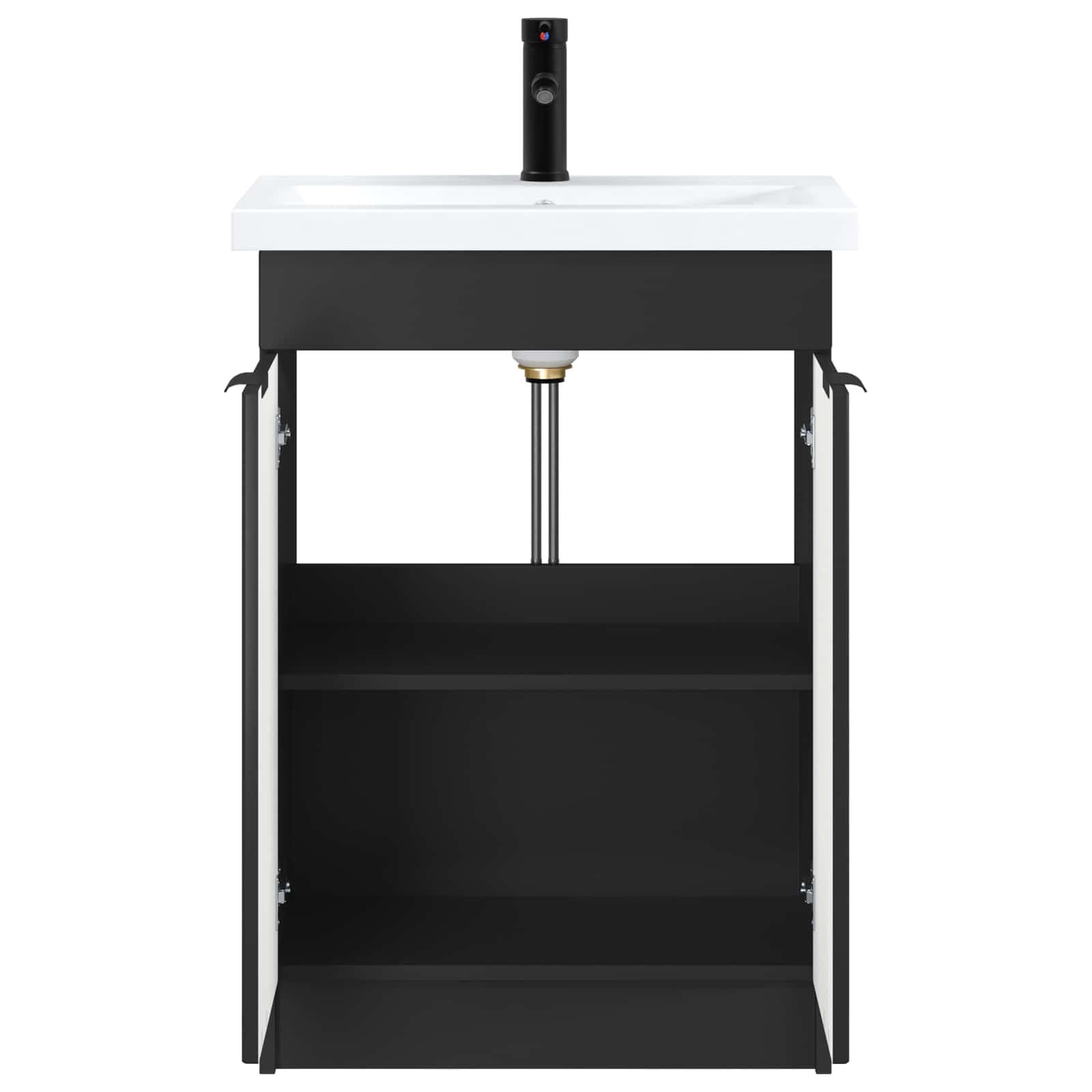 Set namještaja za kupaonicu Crna 56 x 37,5 x 81 cm