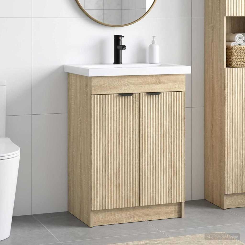 Set namještaja za kupaonicu Hrast sonoma 56 x 37,5 x 81 cm