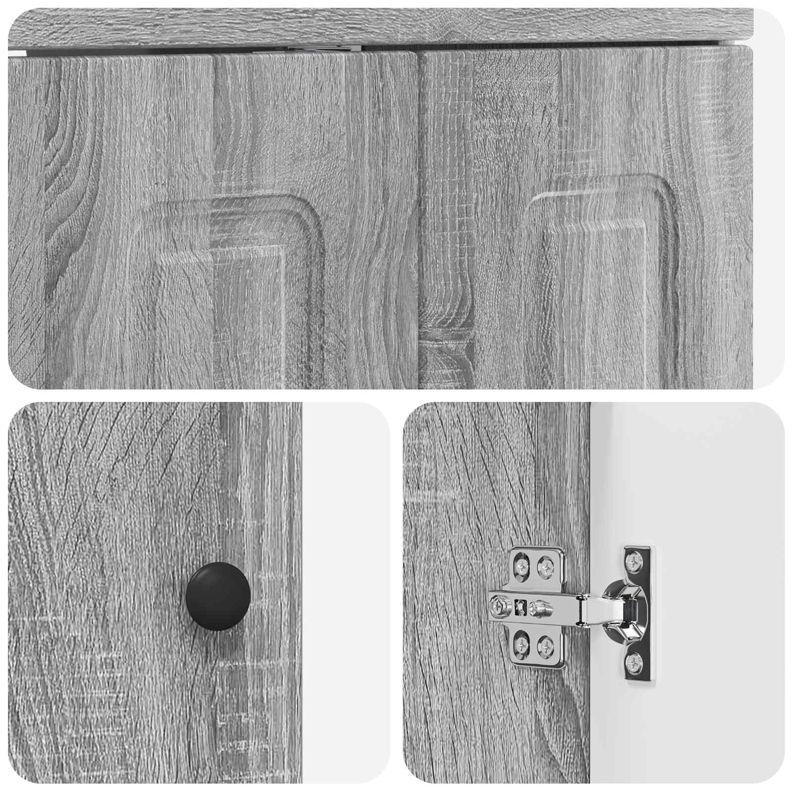Set namještaja za kupaonicu Siva Sonoma 56 x 37,5 x 81 cm