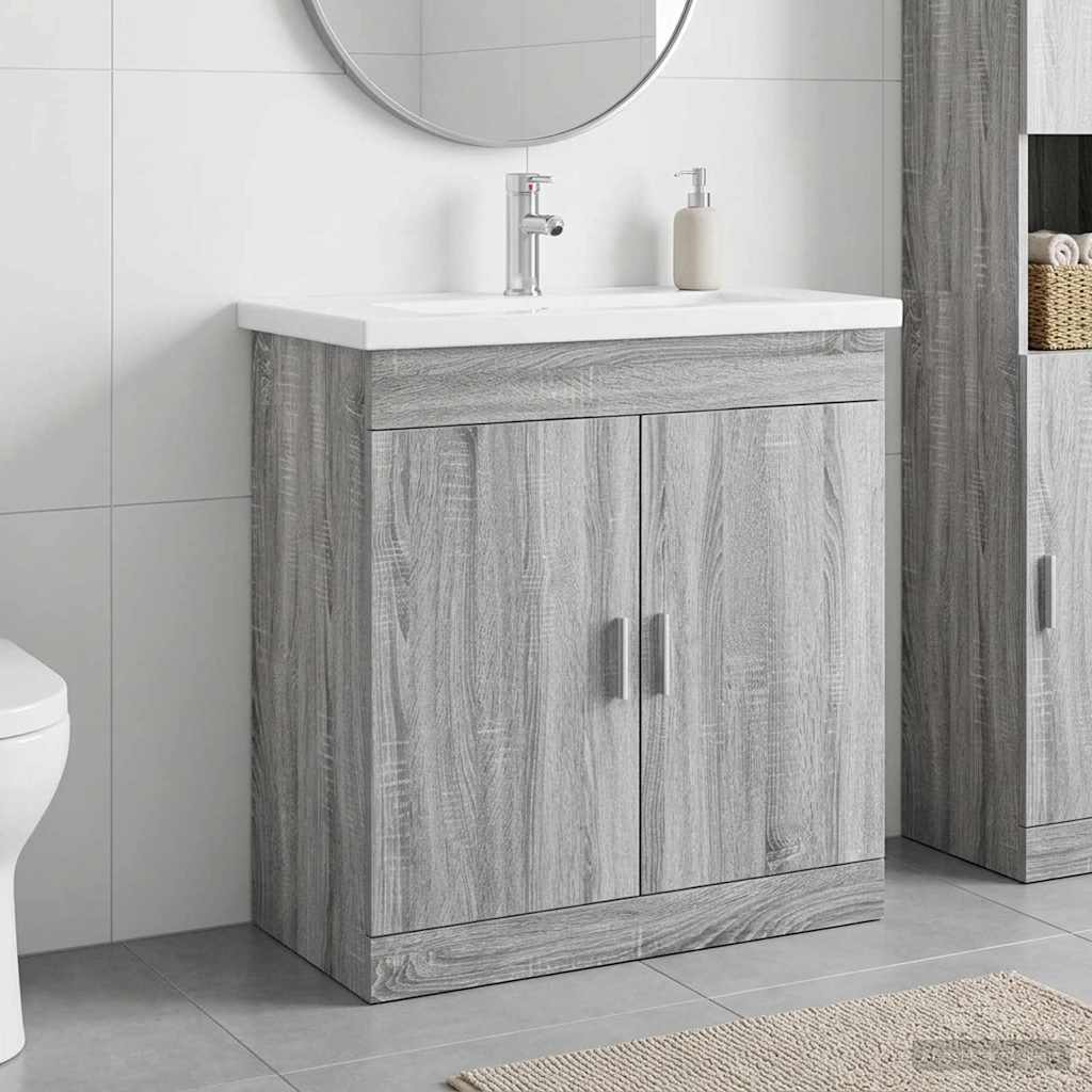 Set namještaja za kupaonicu Siva Sonoma 81 x 40 x 84,5 cm