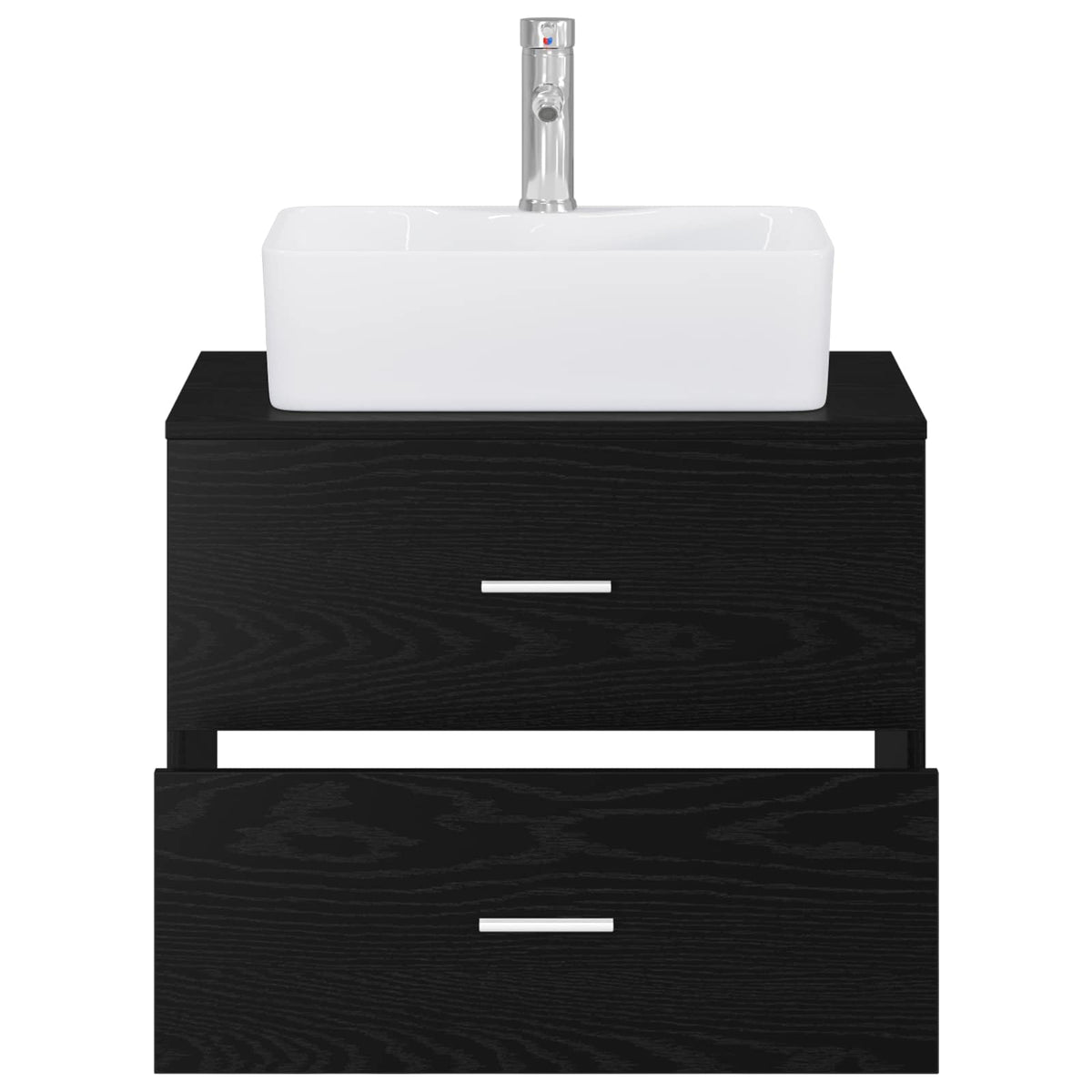 Set namještaja za kupaonicu Crni hrast Konstruirano drvo Crna 62,5 x 44,5 x 50 cm