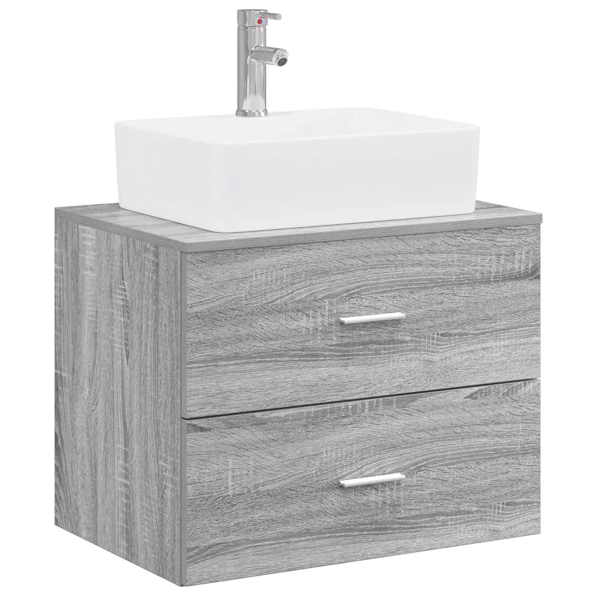 Set namještaja za kupaonicu Siva Sonoma Konstruirano drvo 62.5 x 44.5 x 50 cm