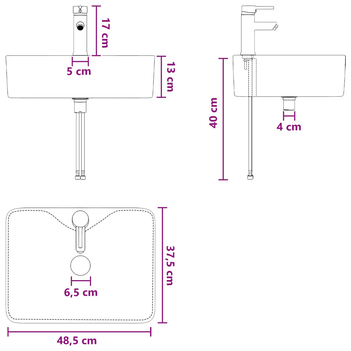 Set namještaja za kupaonicu Hrast artisan Konstruirano drvo Smeđa 62.5 x 44.5 x 50 cm