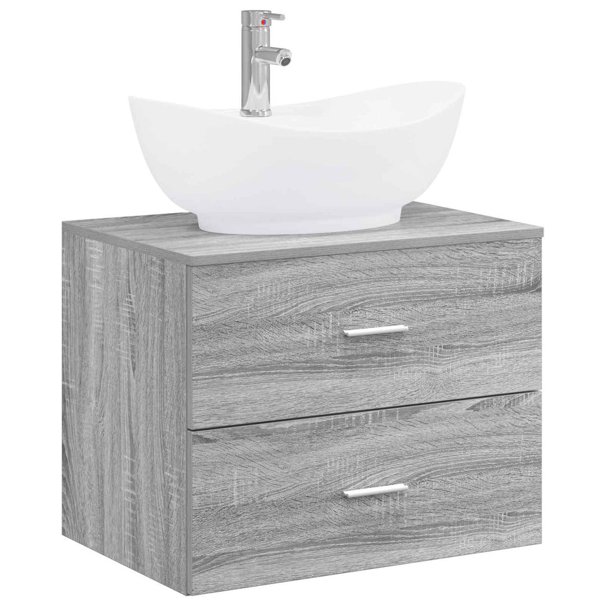 Set namještaja za kupaonicu Siva Sonoma Konstruirano drvo 62.5 x 44.5 x 50 cm