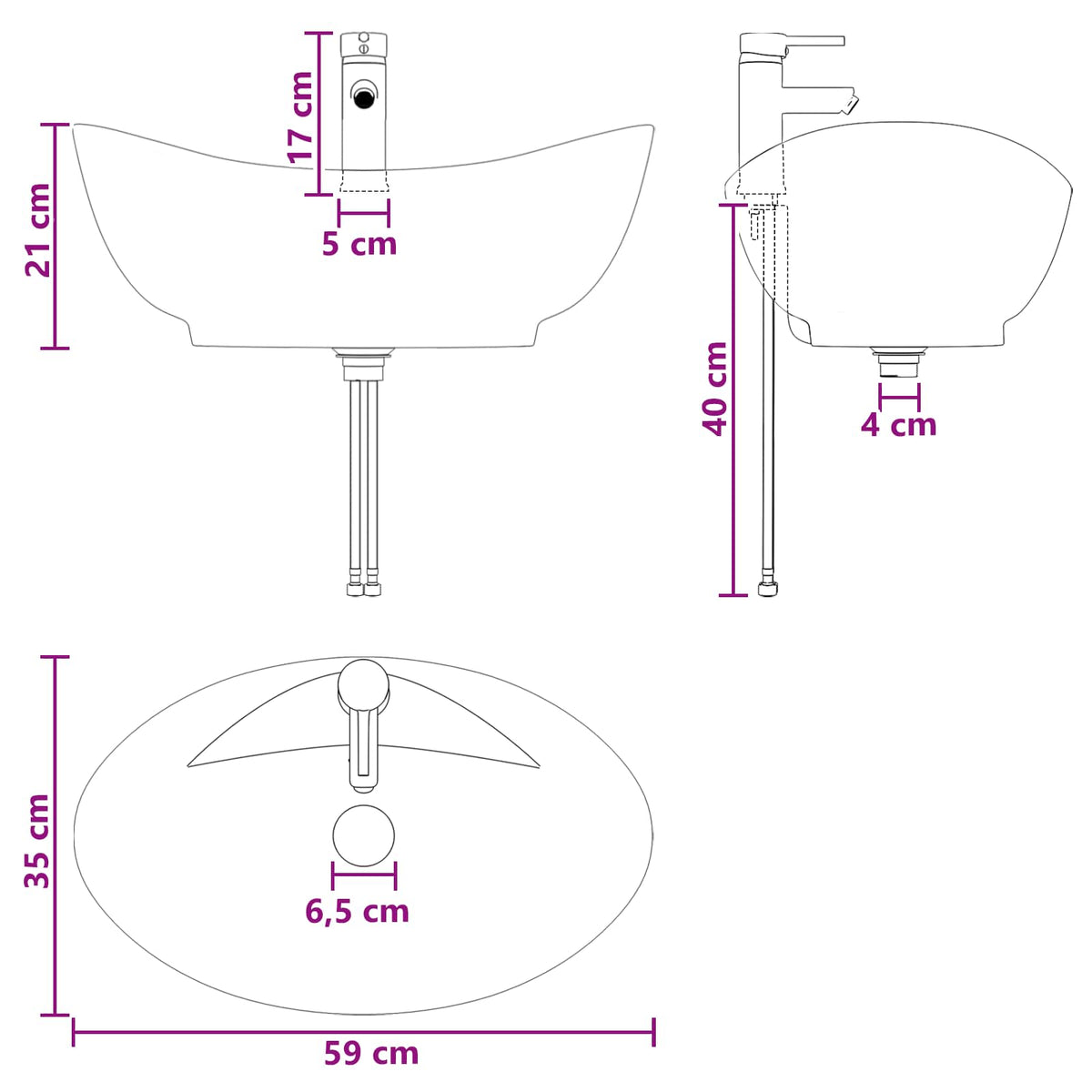 Set namještaja za kupaonicu Siva Sonoma Konstruirano drvo 62.5 x 44.5 x 50 cm
