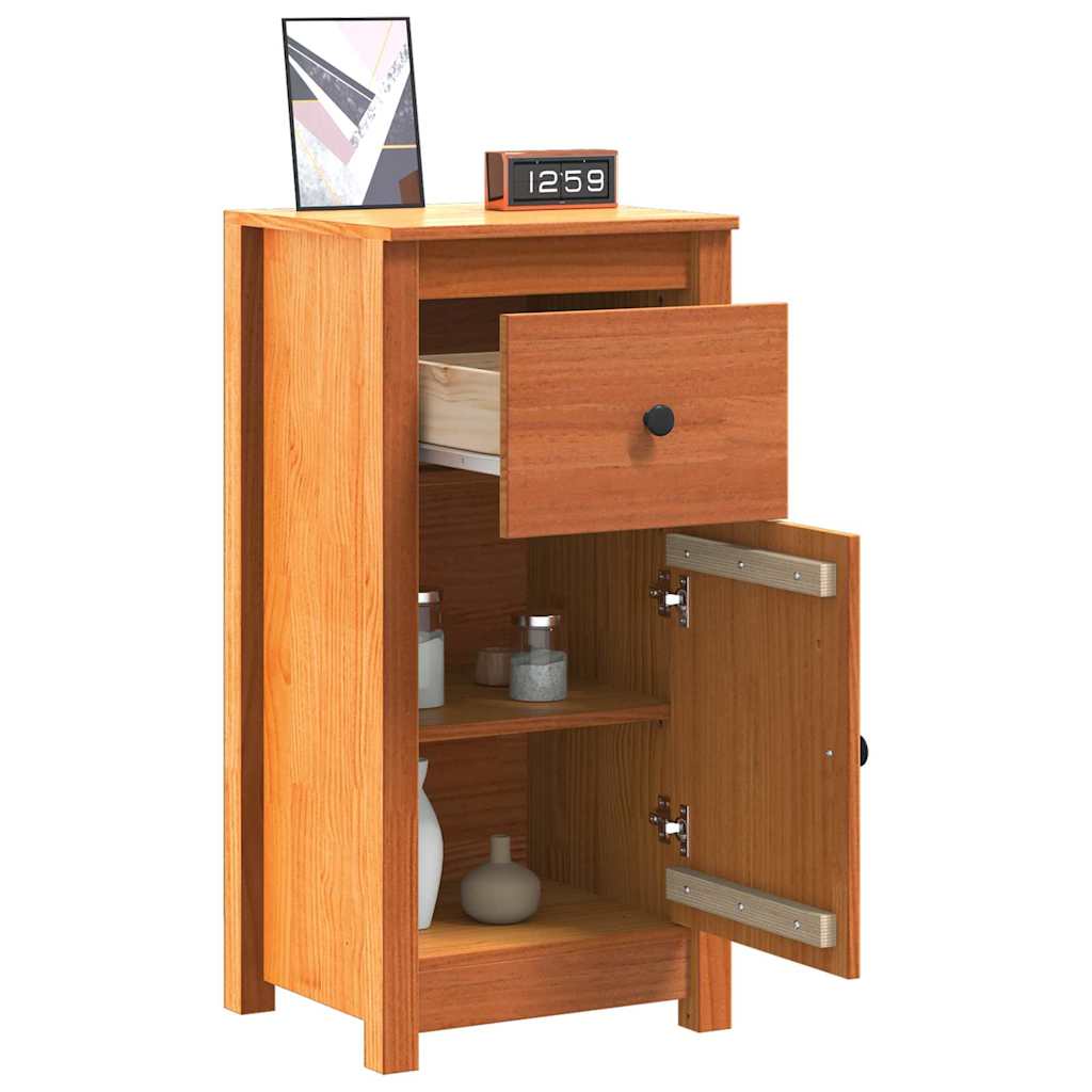 Kreveta 2 pcs Vosak smeđa 39 x 34,5 x 80 cm Čvrsto borovo drvo