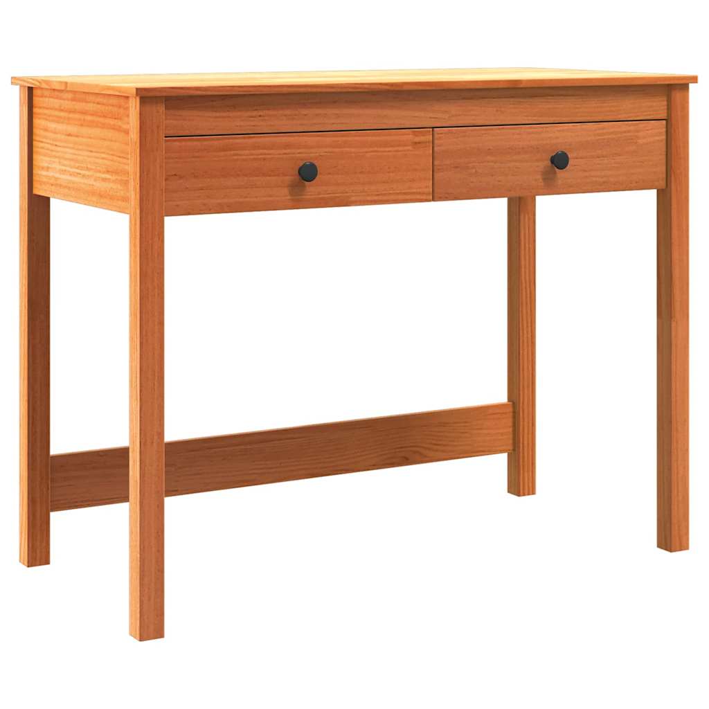 Stol s ladicama Max smeđa 100 x 50 x 78 cm Čvrsto borovo drvo