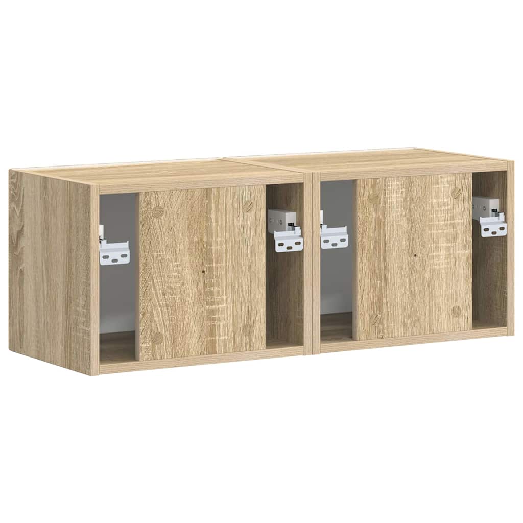 TV zidni ormar 2 pcs Sonoma 39 x 31 x 29,5 cm Konstruirano drvo