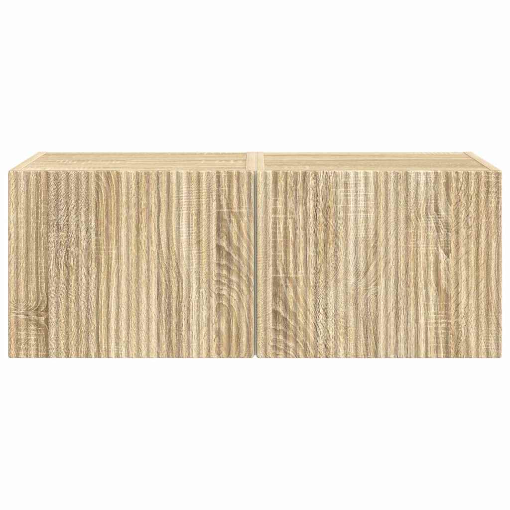 TV zidni ormar 2 pcs Sonoma 39 x 31 x 29,5 cm Konstruirano drvo