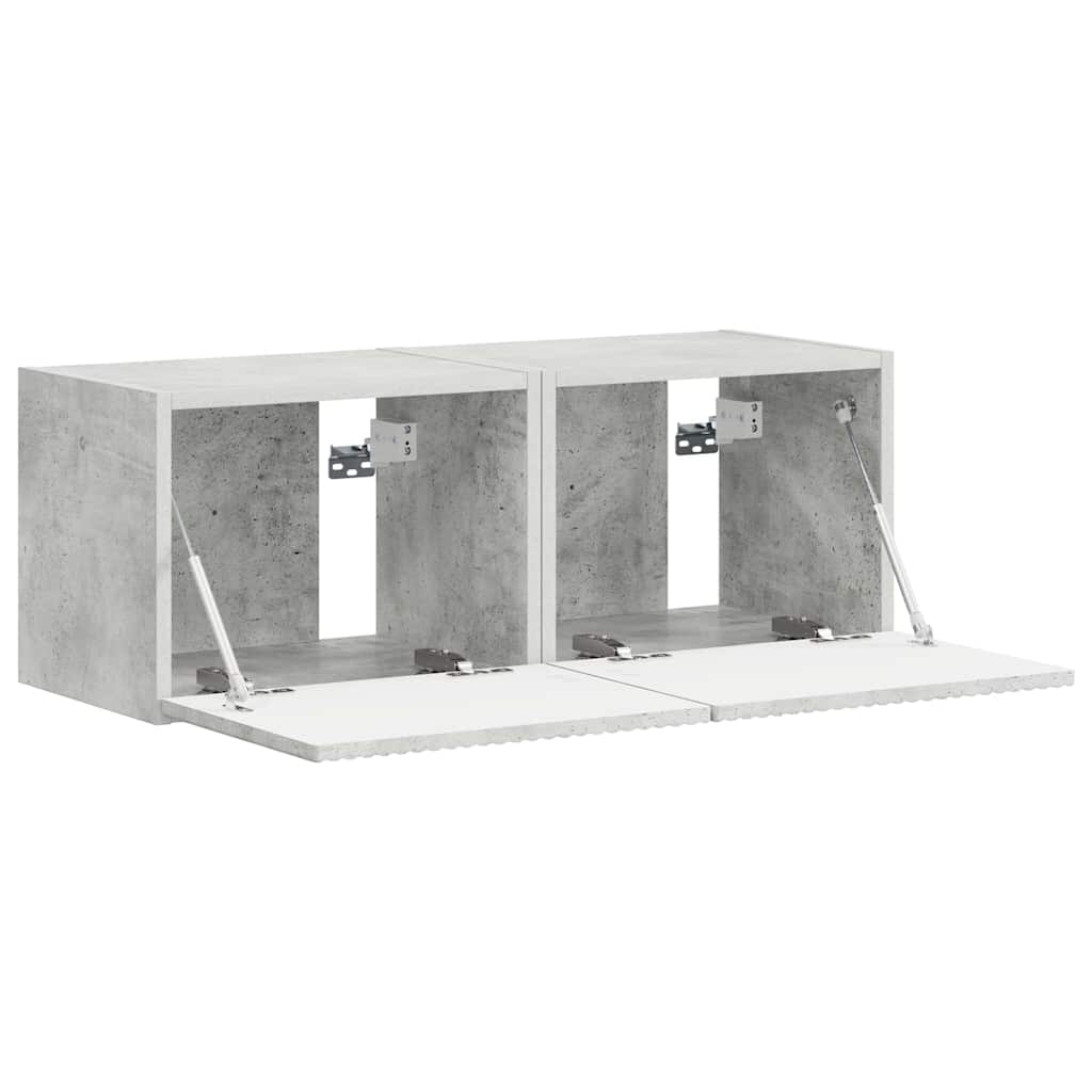 TV zidni ormar 2 pcs Beton 39 x 31 x 29,5 cm Konstruirano drvo