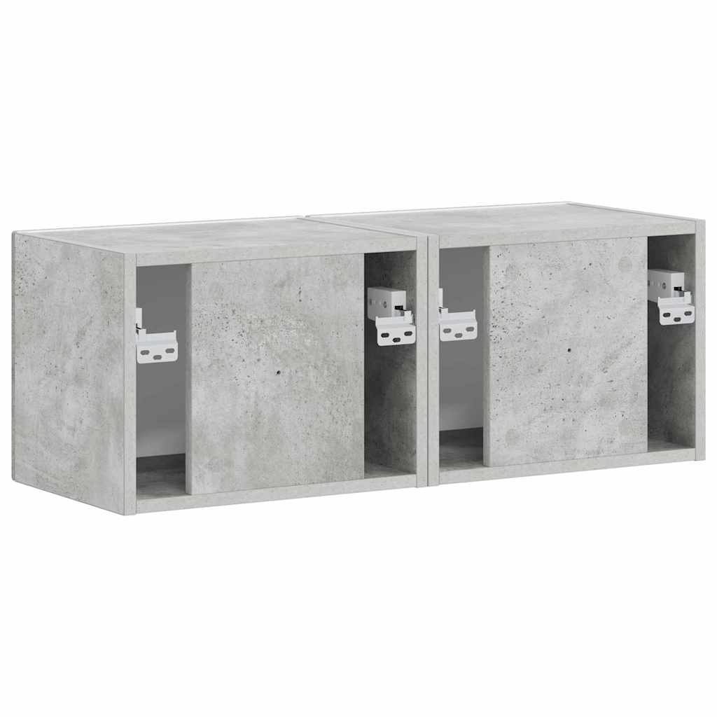 TV zidni ormar 2 pcs Beton 39 x 31 x 29,5 cm Konstruirano drvo