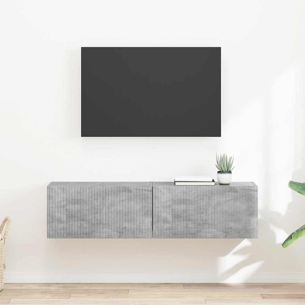 TV zidni ormar 2 pcs Beton 60 x 31 x 29,5 cm Konstruirano drvo