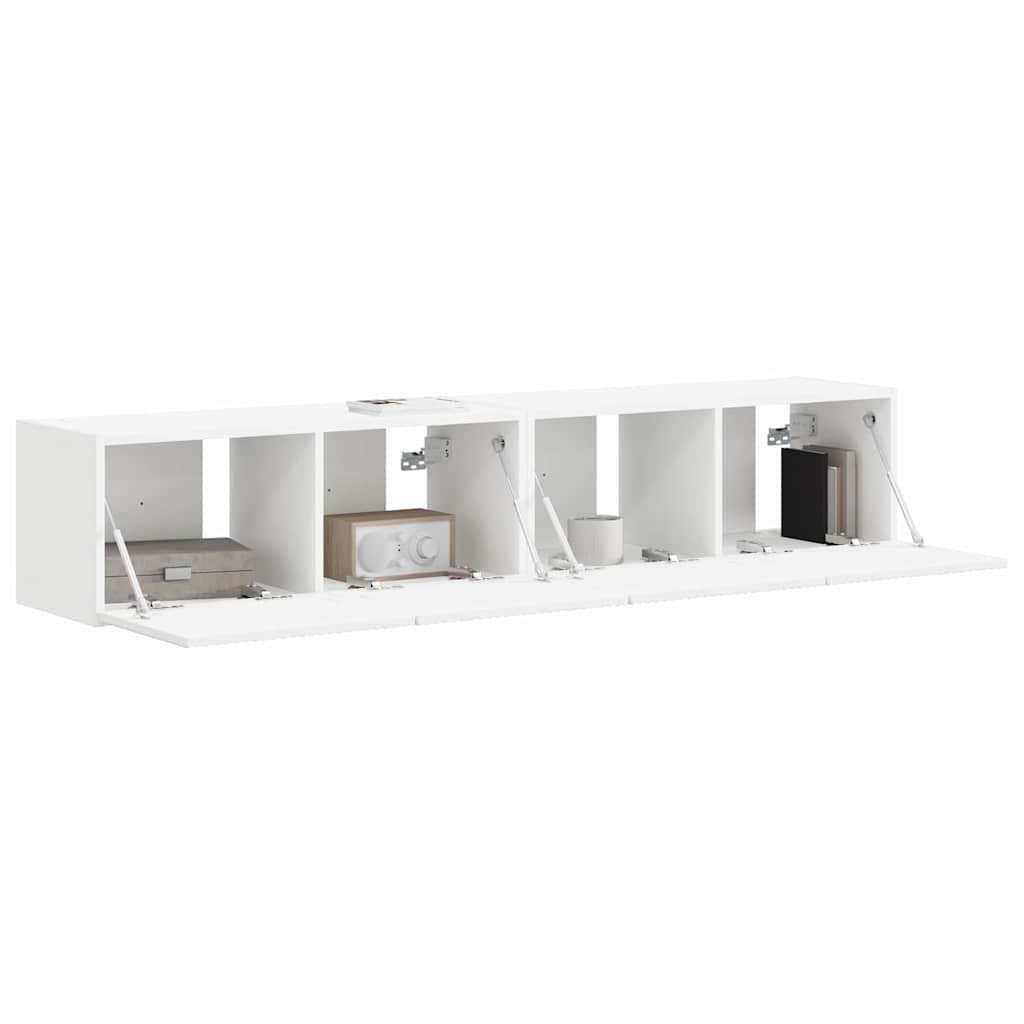 TV zidni ormar Zidne 2 pcs Bijelo 78,5 x 31 x 29,5 cm