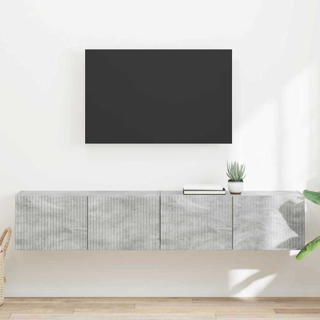 TV zidni ormar Zidne 2 pcs Beton 78,5 x 31 x 29,5 cm