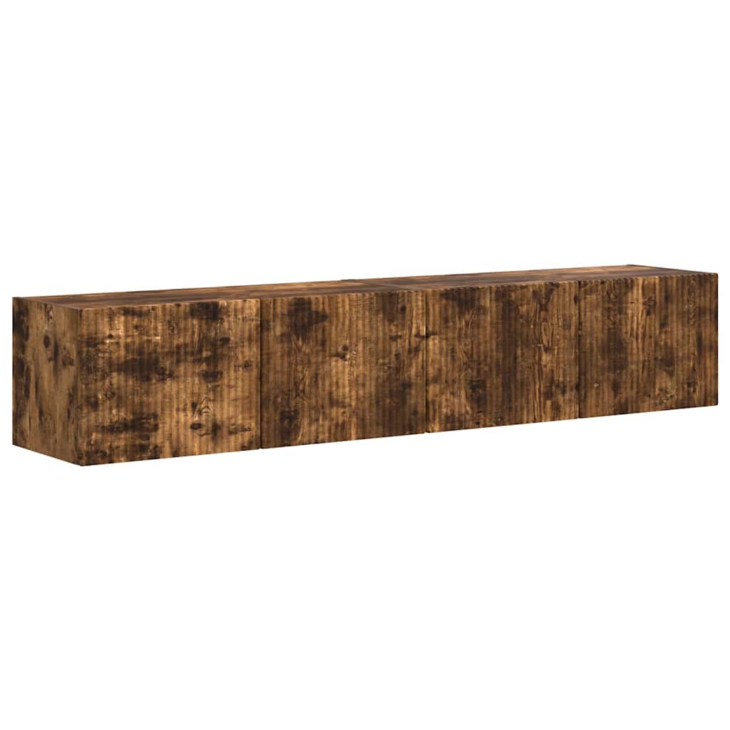 TV zidni ormar Zidne 2 pcs Dimljeni hrast 78,5 x 31 x 29,5 cm