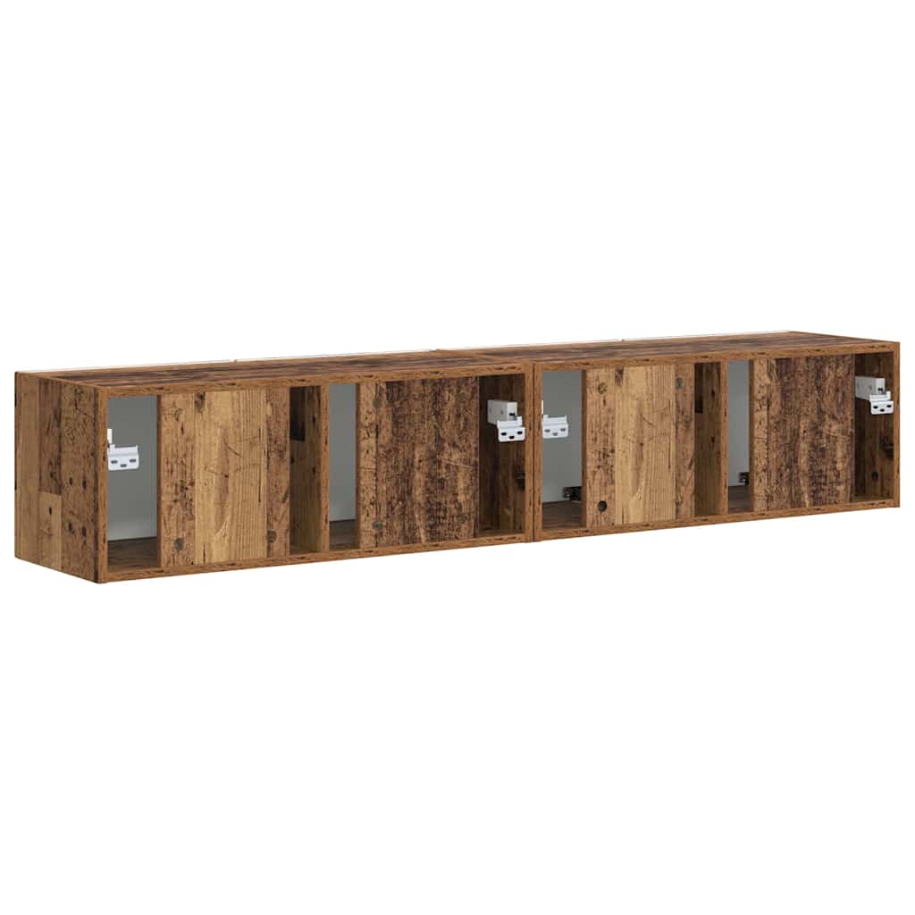 TV zidni ormar Zidne 2 pcs Staro drvo 78,5 x 31 x 29,5 cm