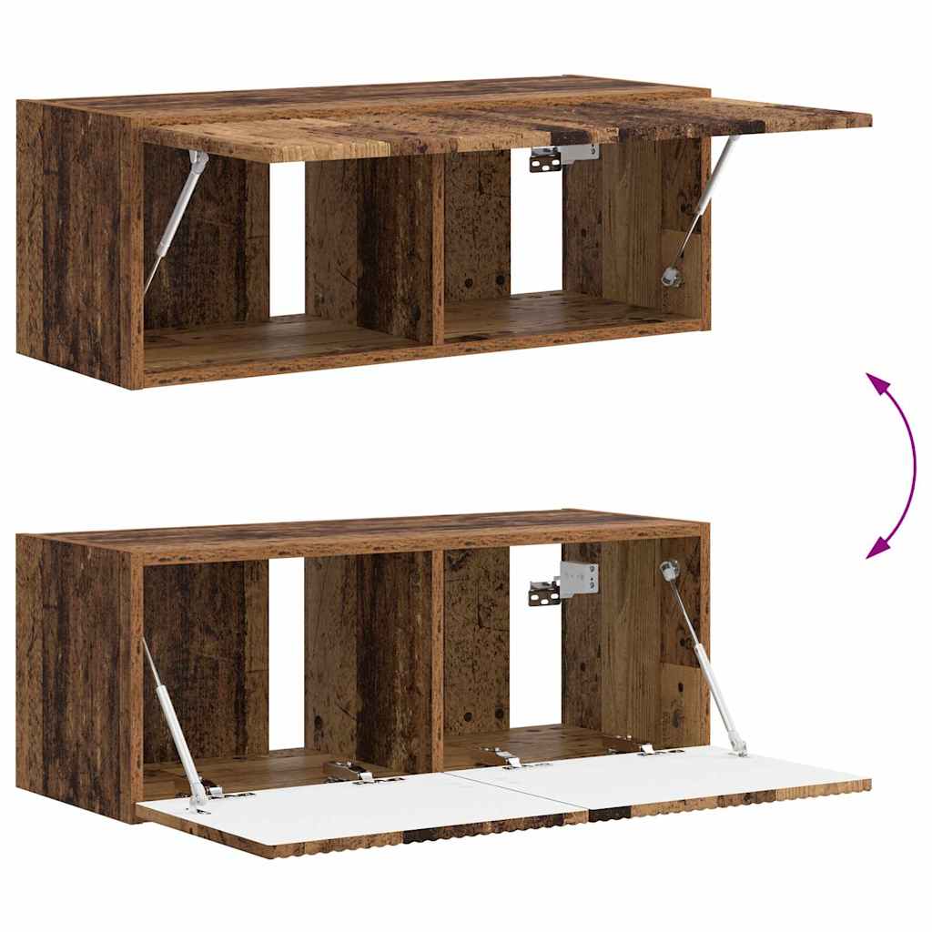TV zidni ormar Zidne 2 pcs Staro drvo 78,5 x 31 x 29,5 cm