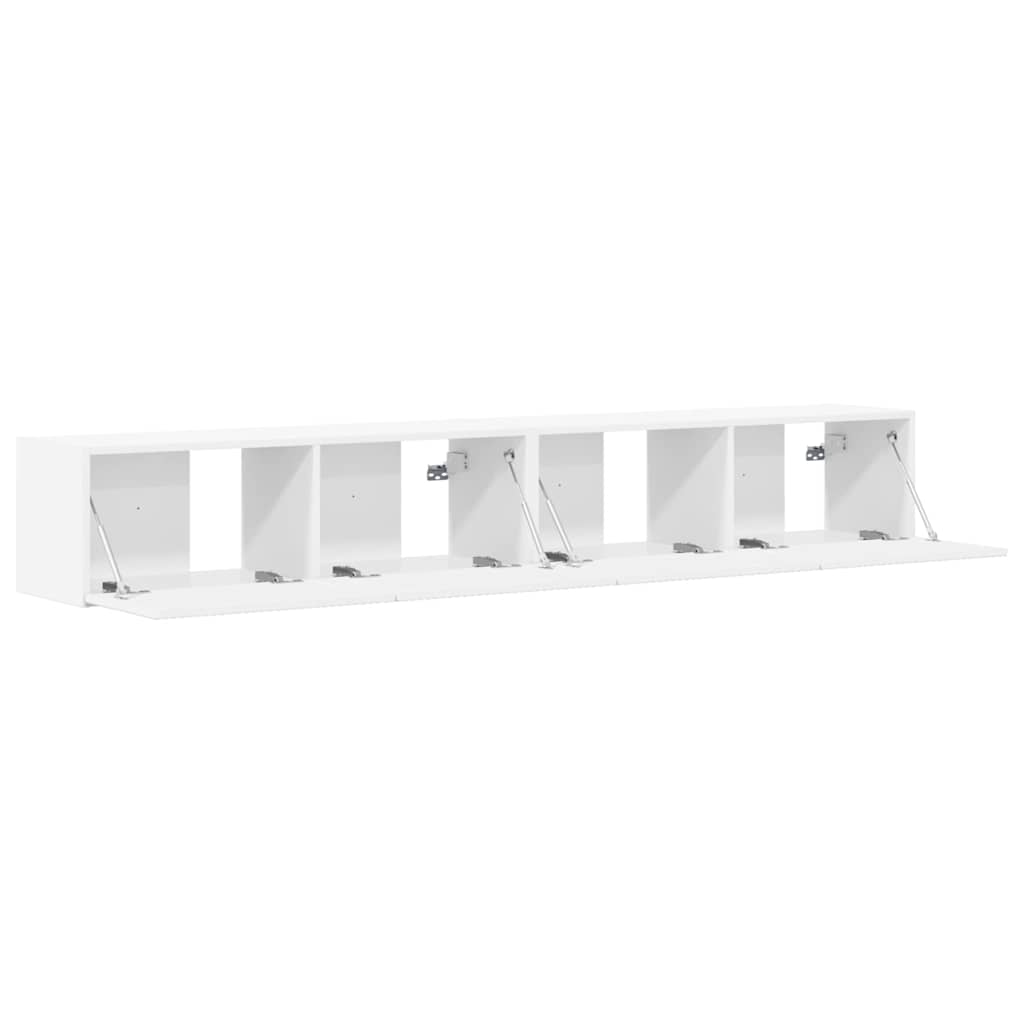 TV zidni ormar 2 pcs Bijelo 98 x 31 x 29,5 cm Konstruirano drvo