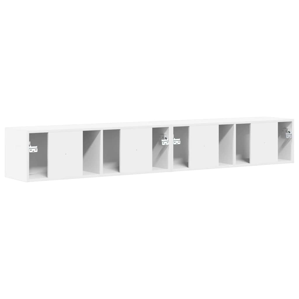 TV zidni ormar 2 pcs Bijelo 98 x 31 x 29,5 cm Konstruirano drvo