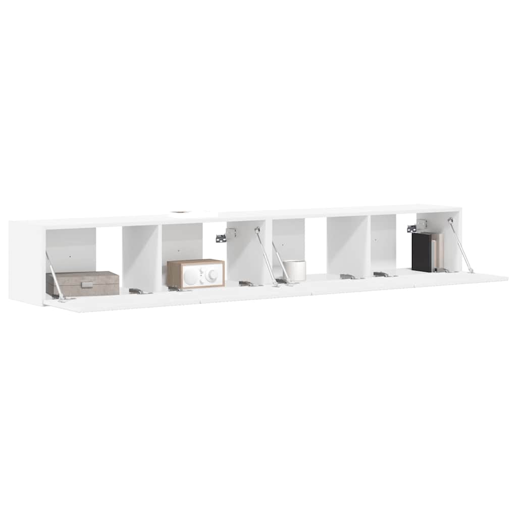 TV zidni ormar 2 pcs Bijelo 98 x 31 x 29,5 cm Konstruirano drvo