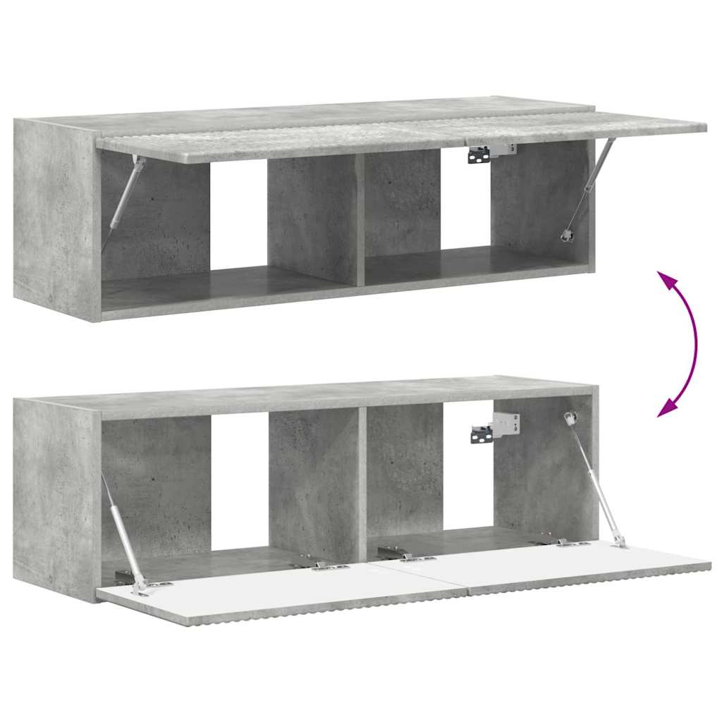 TV zidni ormar 2 pcs Beton 98 x 31 x 29,5 cm Konstruirano drvo