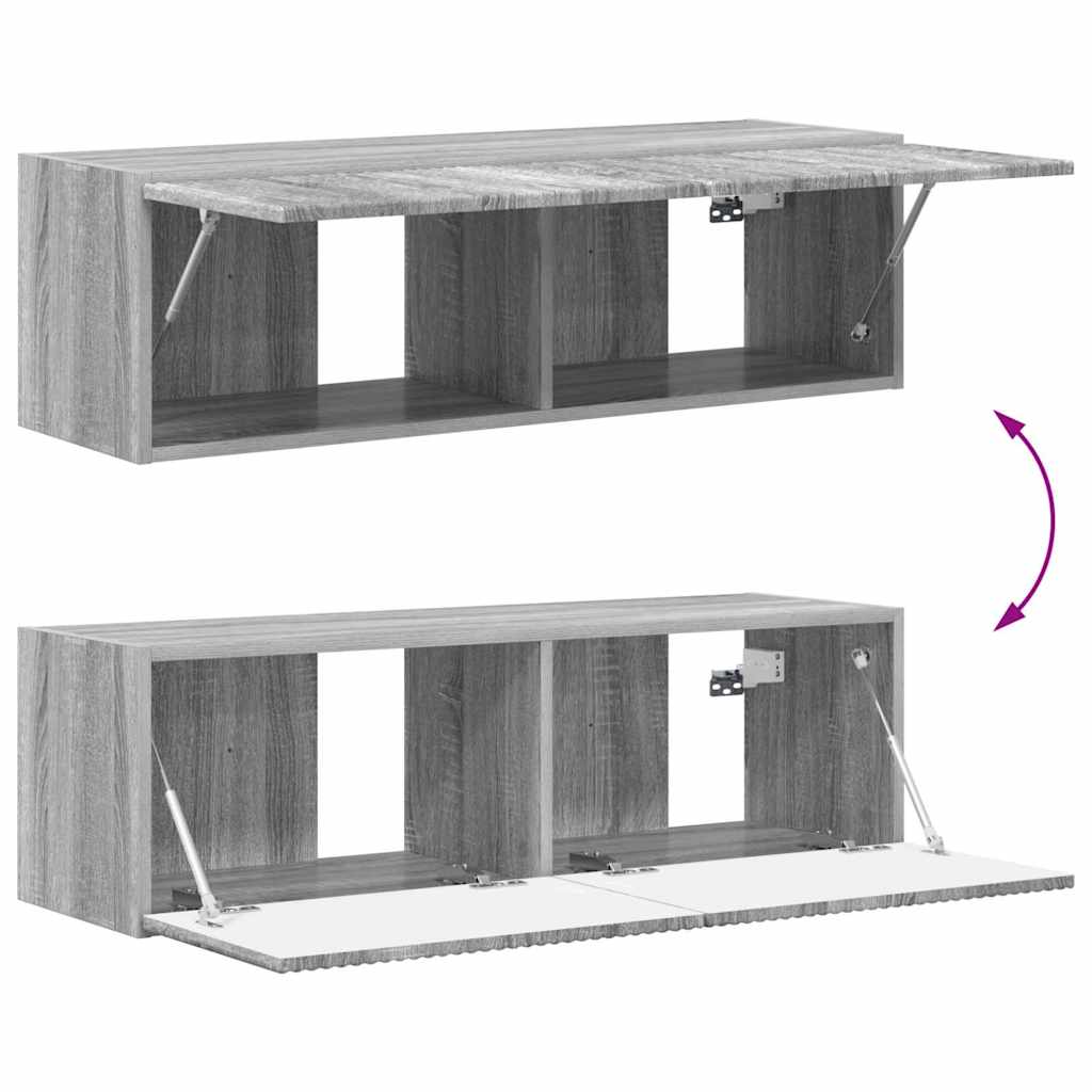 TV zidni ormar Siva Sonoma 98 x 31 x 29,5 cm Konstruirano drvo