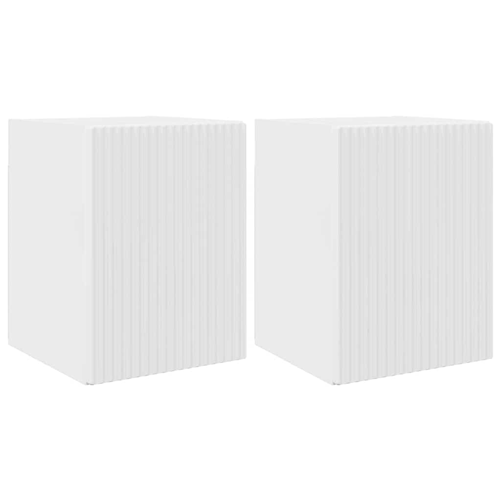 TV zidni ormar Zidne 2 pcs Sjajno bijelo 30 x 31 x 40 cm