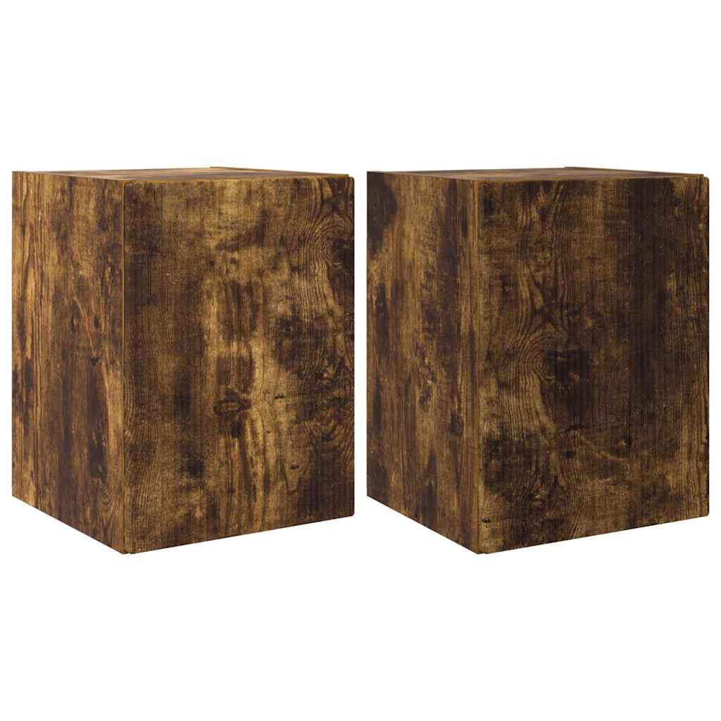 TV zidni ormar Zidne 2 pcs Dimljeni hrast 30 x 31 x 40 cm