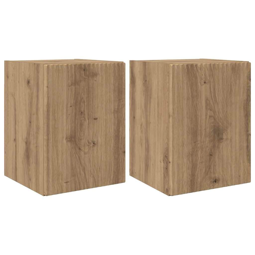 TV zidni ormar 2 pcs Umjetnička hrastovina 30 x 31 x 40 cm