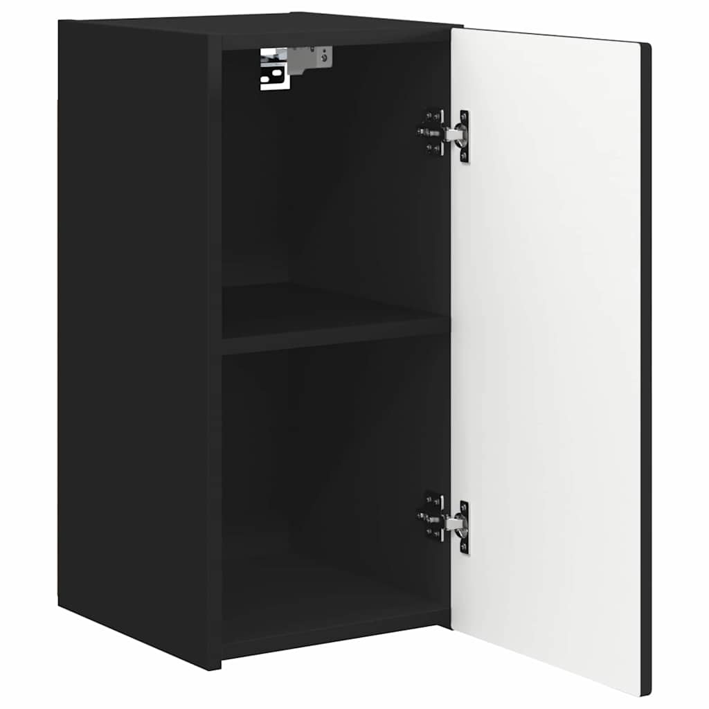 TV zidni ormar 2 pcs Crna 30 x 31 x 60 cm Konstruirano drvo
