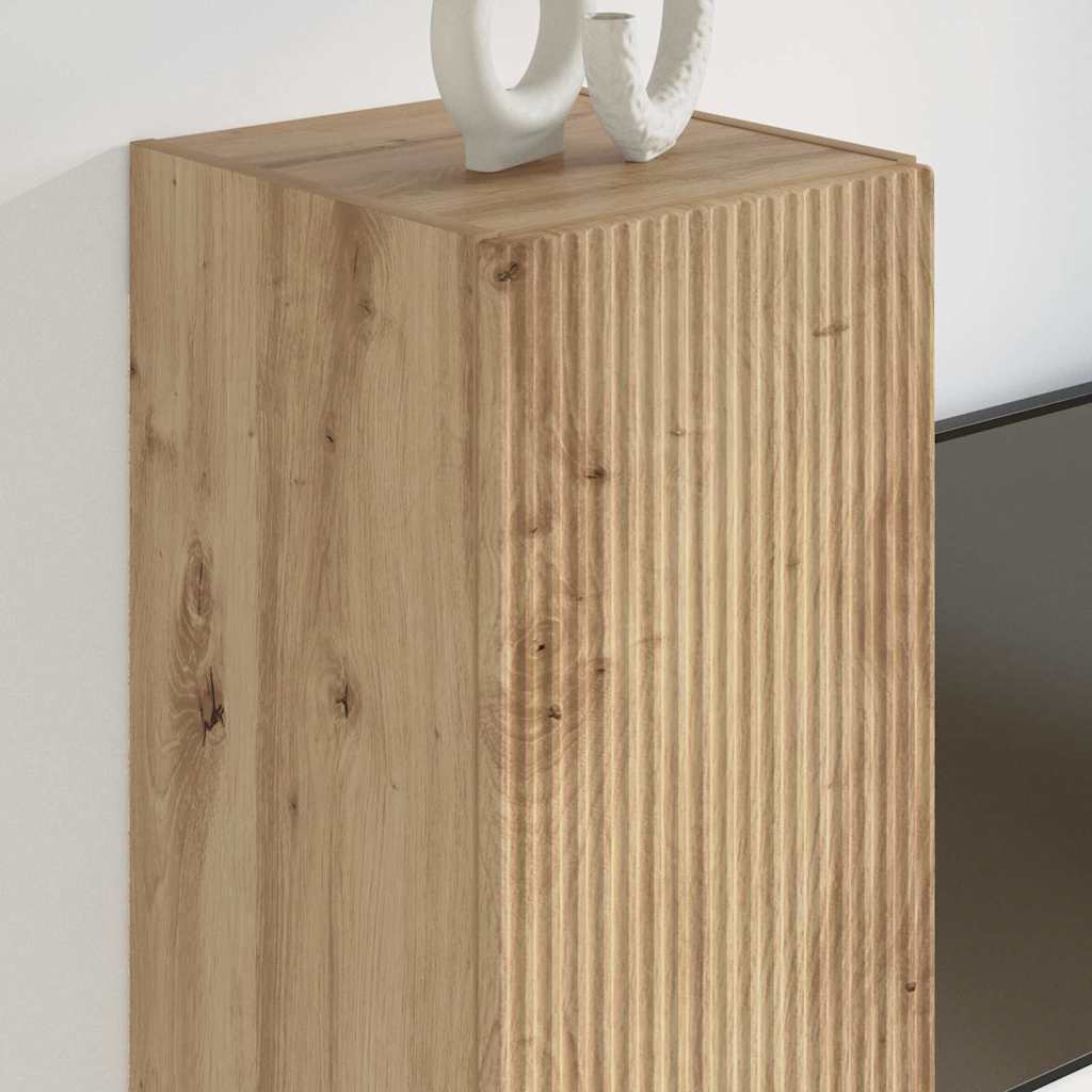 TV zidni ormar 2 pcs Umjetnička hrastovina 30 x 31 x 60 cm