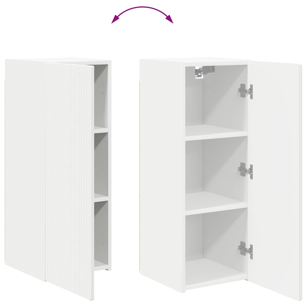 TV zidni ormar 2 pcs Bijelo 30 x 31 x 80 cm Konstruirano drvo