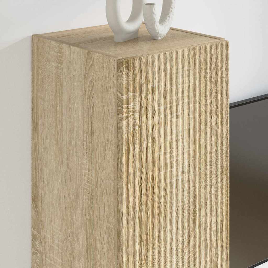 TV zidni ormar 2 pcs Sonoma 30 x 31 x 80 cm Konstruirano drvo