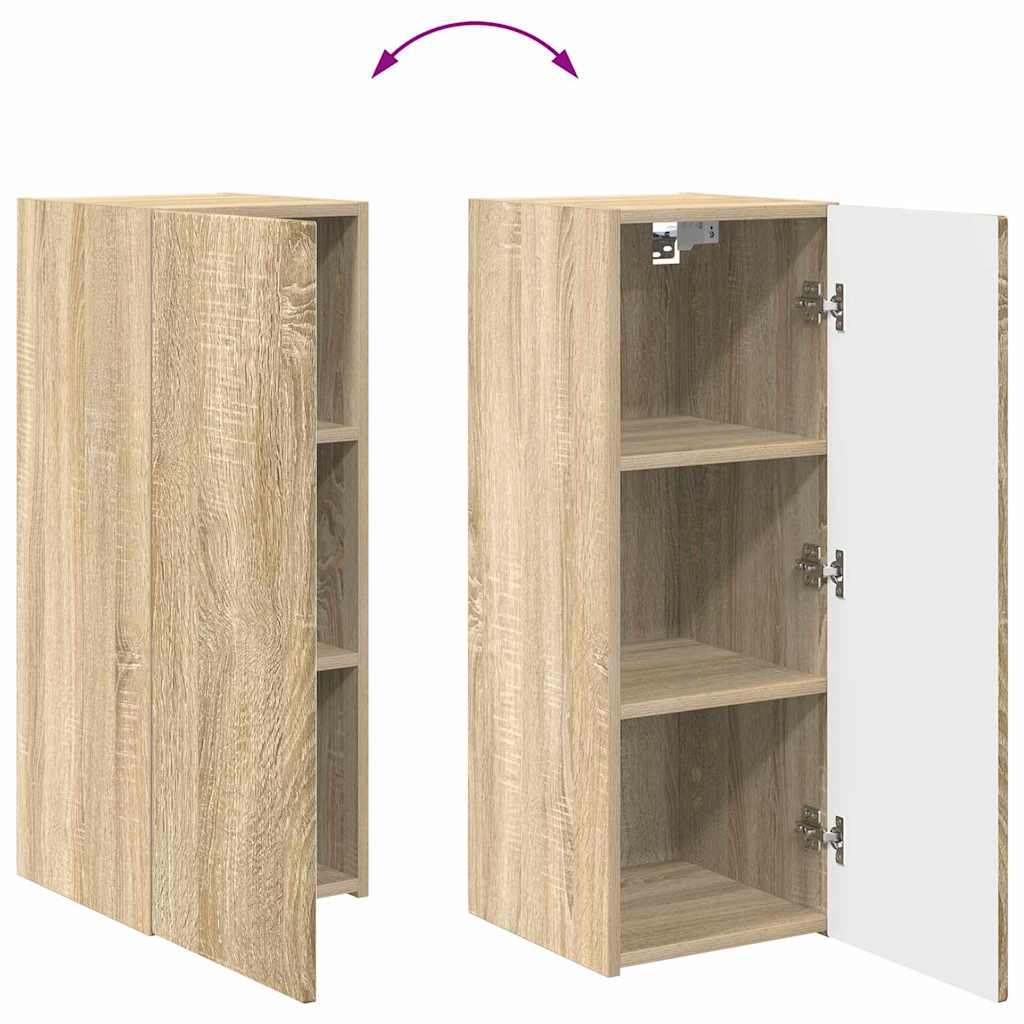 TV zidni ormar 2 pcs Sonoma 30 x 31 x 80 cm Konstruirano drvo