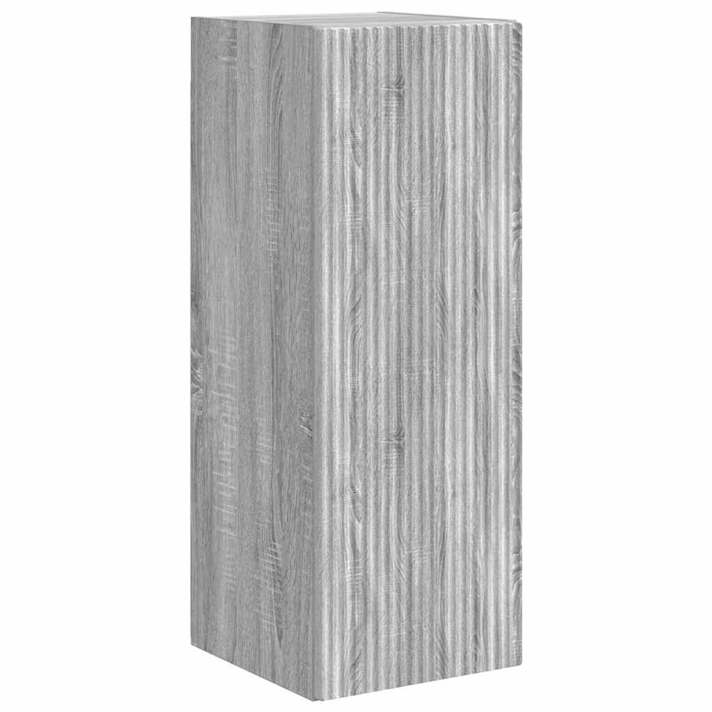 TV zidni ormar Zidne 2 pcs Siva Sonoma 30 x 31 x 80 cm