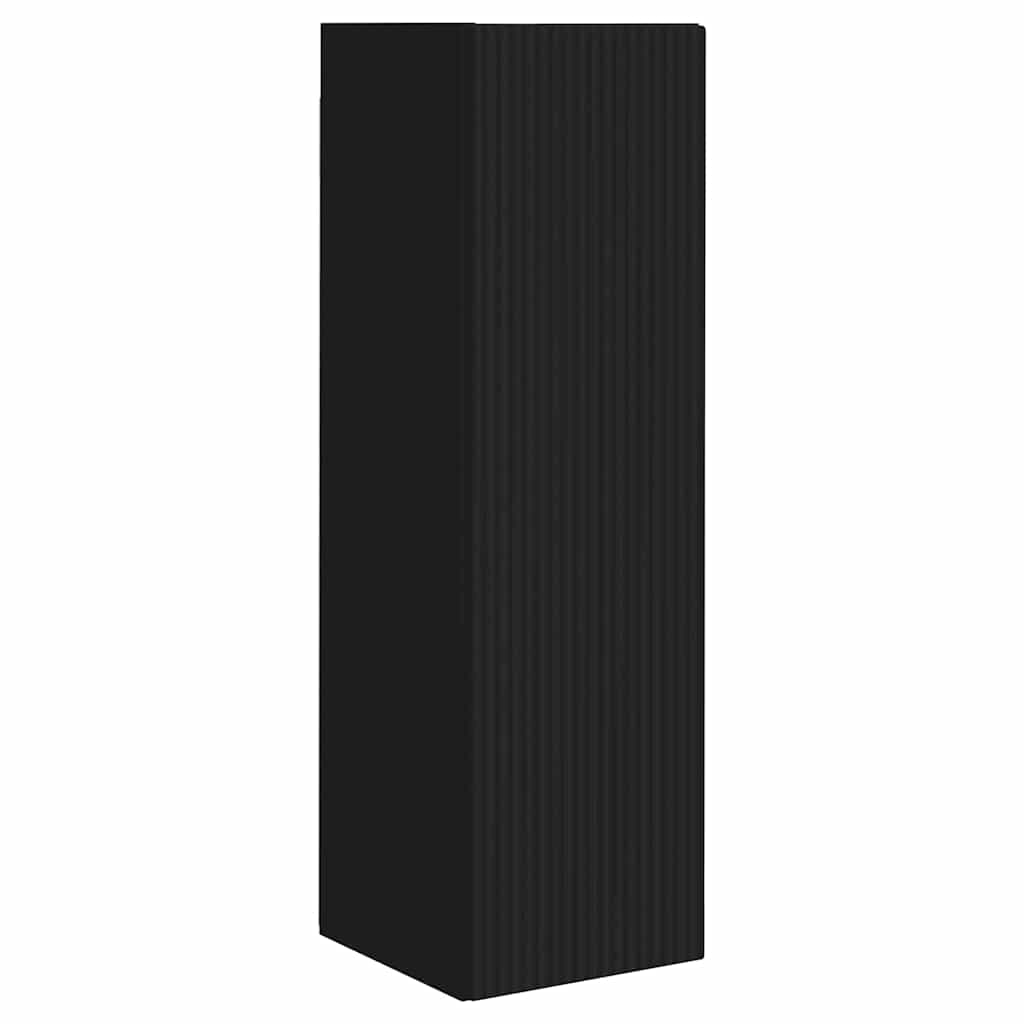 TV zidni ormar 2 pcs Crna 30 x 31 x 100 cm Konstruirano drvo