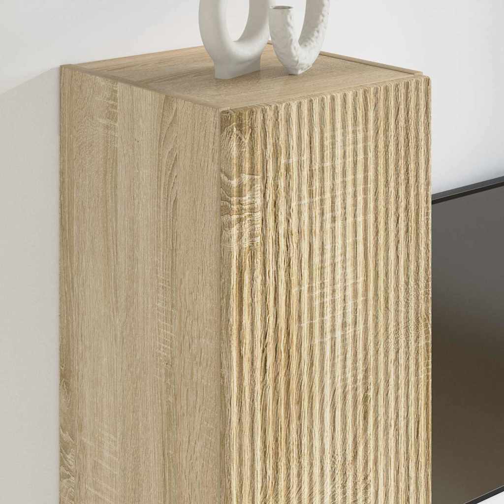 TV zidni ormar 2 pcs Sonoma 30 x 31 x 100 cm Konstruirano drvo