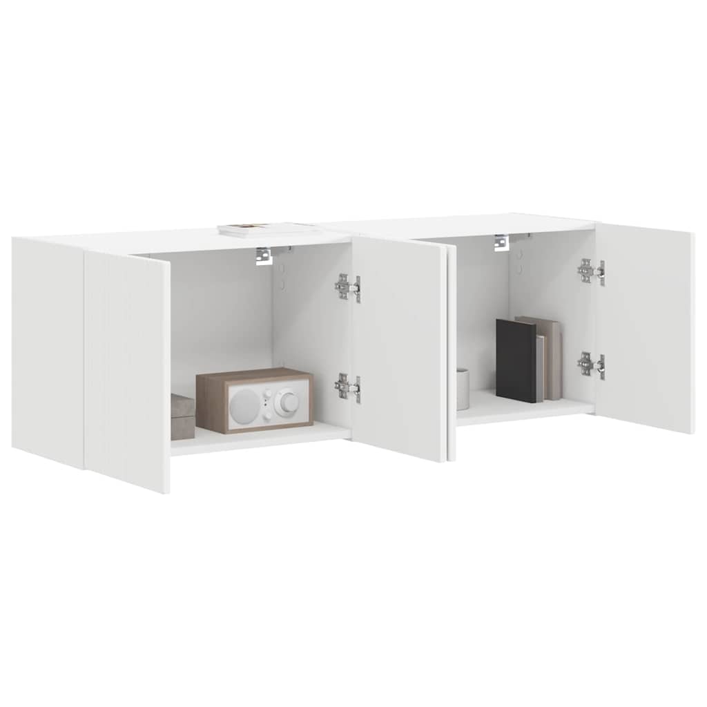 TV zidni ormar 2 pcs Bijelo 59,5 x 31 x 40 cm Konstruirano drvo